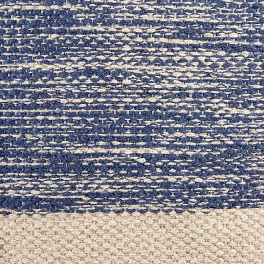 DII® French Blue Variegated Border Hand-Loomed Rug, 2ft. x 3ft.